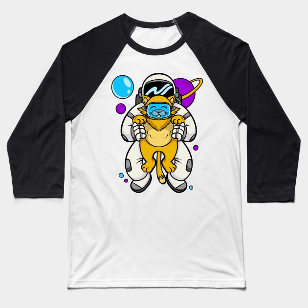 astronout cat Baseball T-Shirt by Behold Design Supply